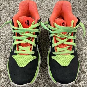 adidas Kids Neon Green and Black Sneakers